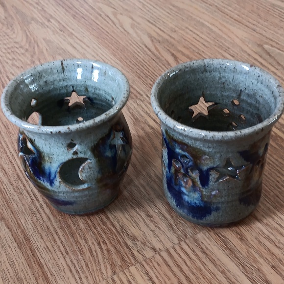 Moon and Star Celestial Handmade Candle Holders - Picture 2 of 7